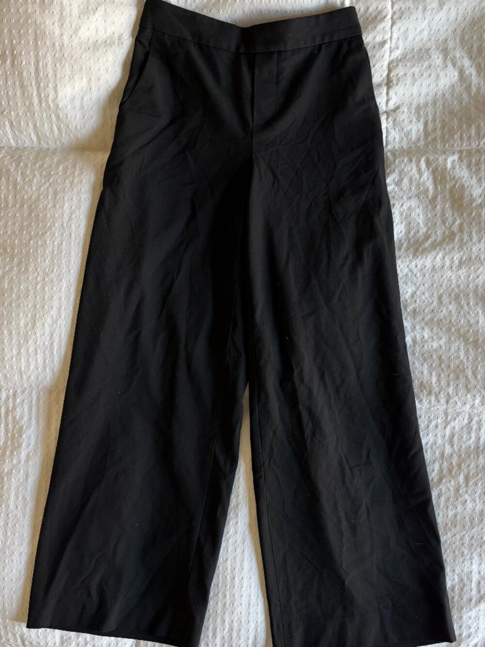 Banana Republic Hayden Wide Leg Pant Petite 00 High Rise Black